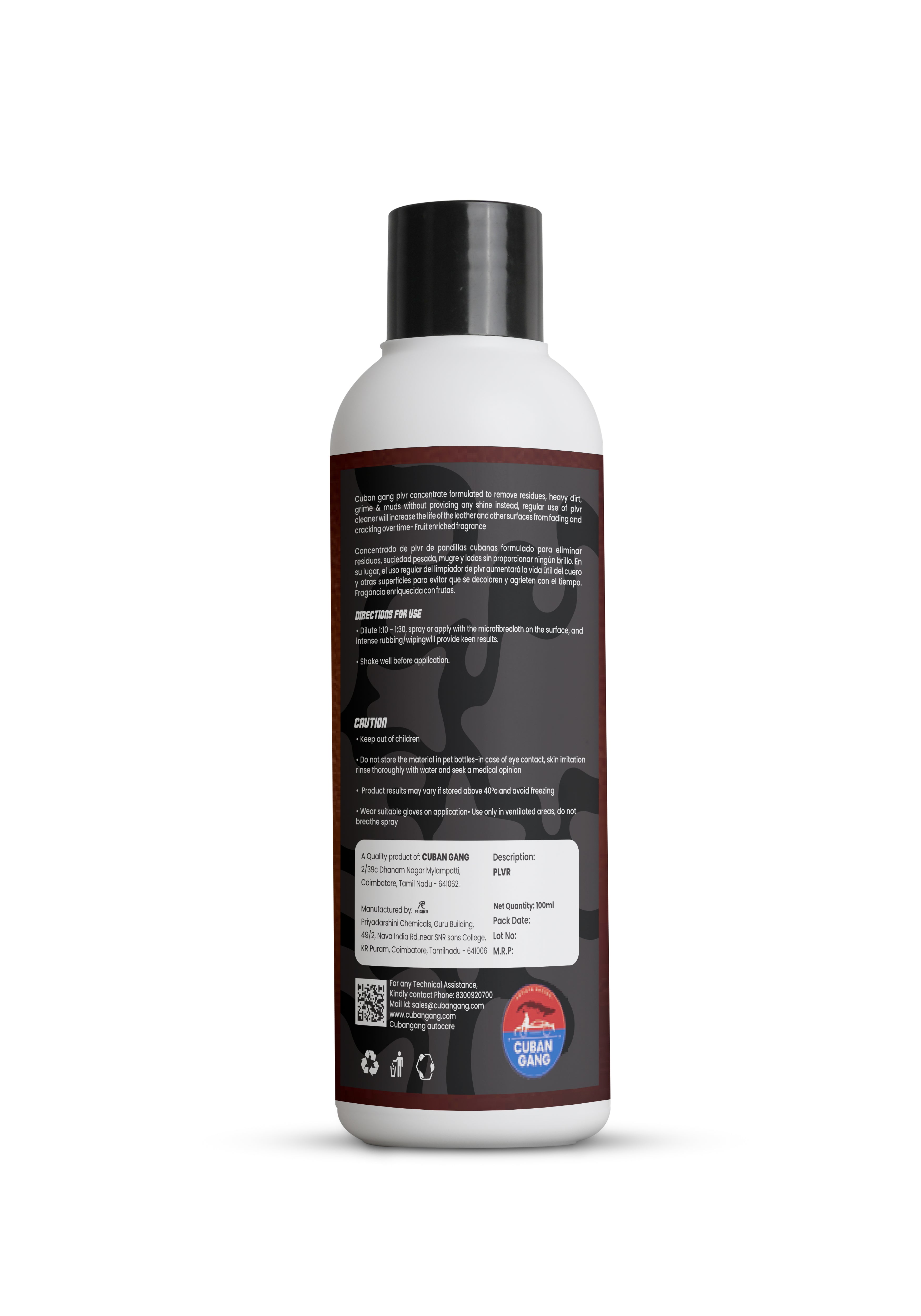 PLVR (Plastic, Leather, Vinyl & Rubber Cleaner)